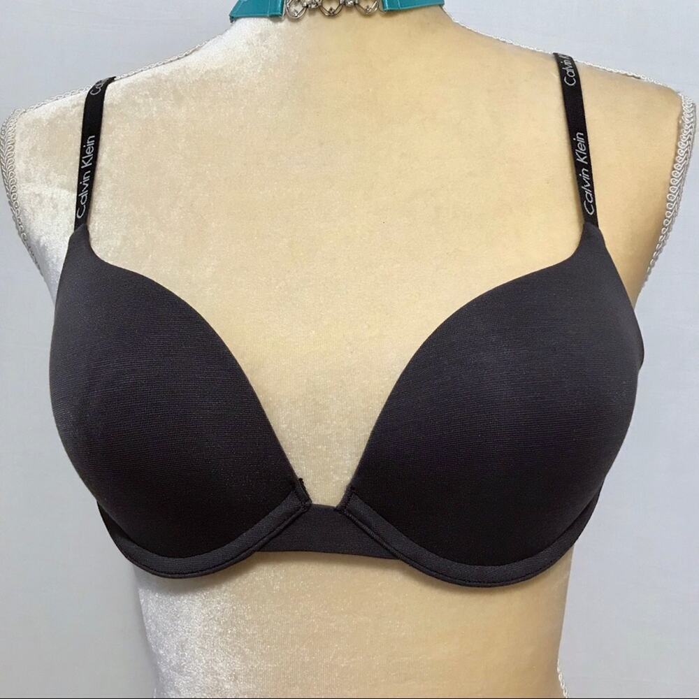 Calvin Klein NWOT Dark Grey Demi Bra Women 36C *Pls See Description* - Picture 2 of 11